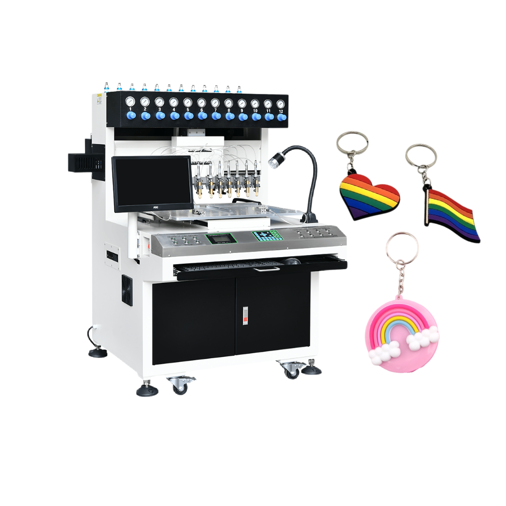 Crying Face soft pvc keychain filling machine